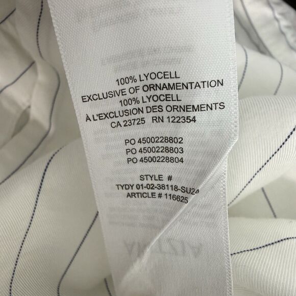 Babaton Striped Long Sleeve Button Shirt – Size Large– Aritzia White Black - Picture 11 of 12